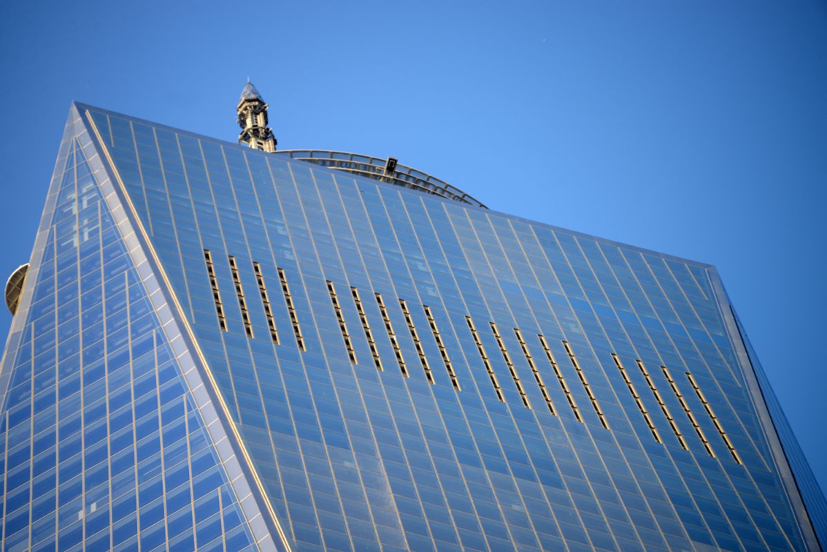 05B One World Trade Center Top Close Up From Below Late Afternoon